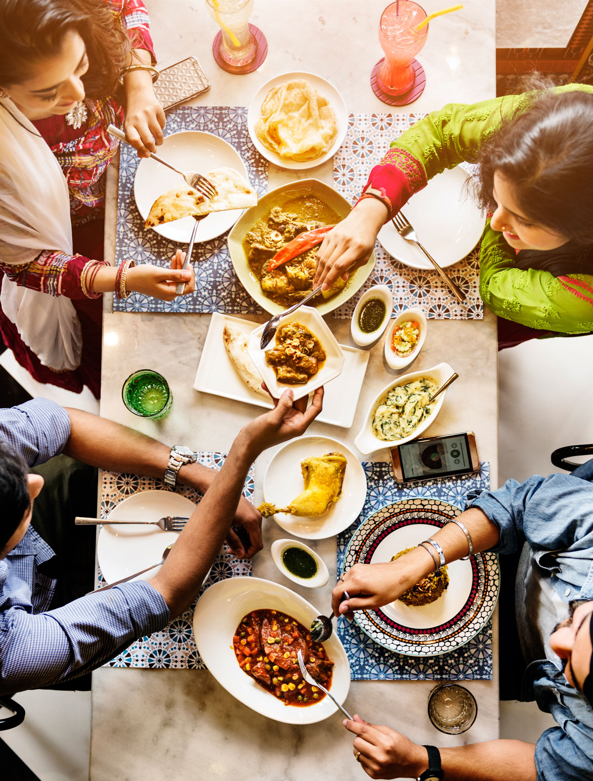 Family eating