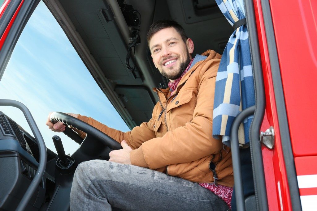 handsome truck driver