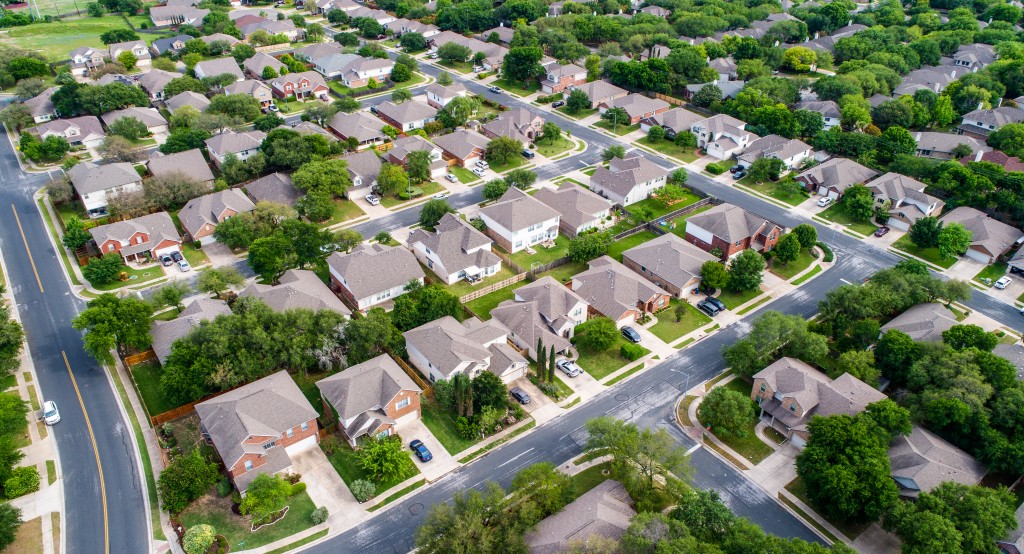 top view of subdivision