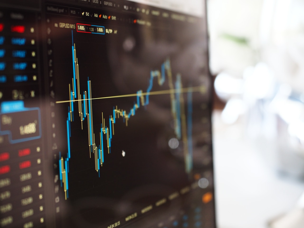 graph signifying fluctuations in the market