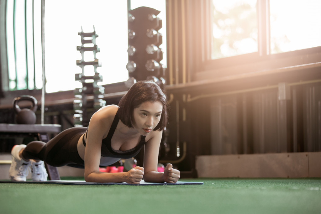 woman exercising